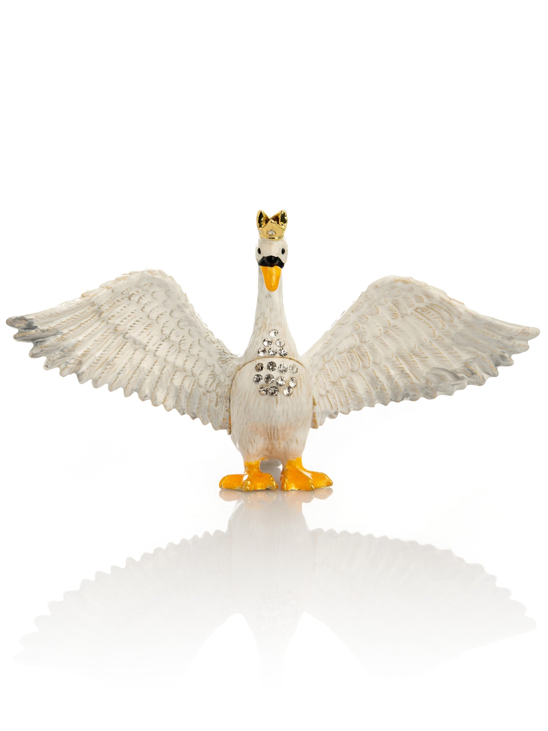 Keren Kopal White Swan Trinket Box