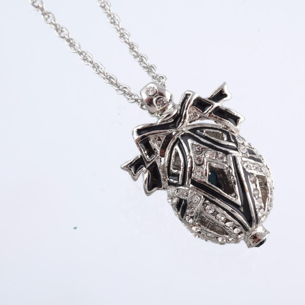 Keren Kopal Silver & Black Egg Pendant Necklace