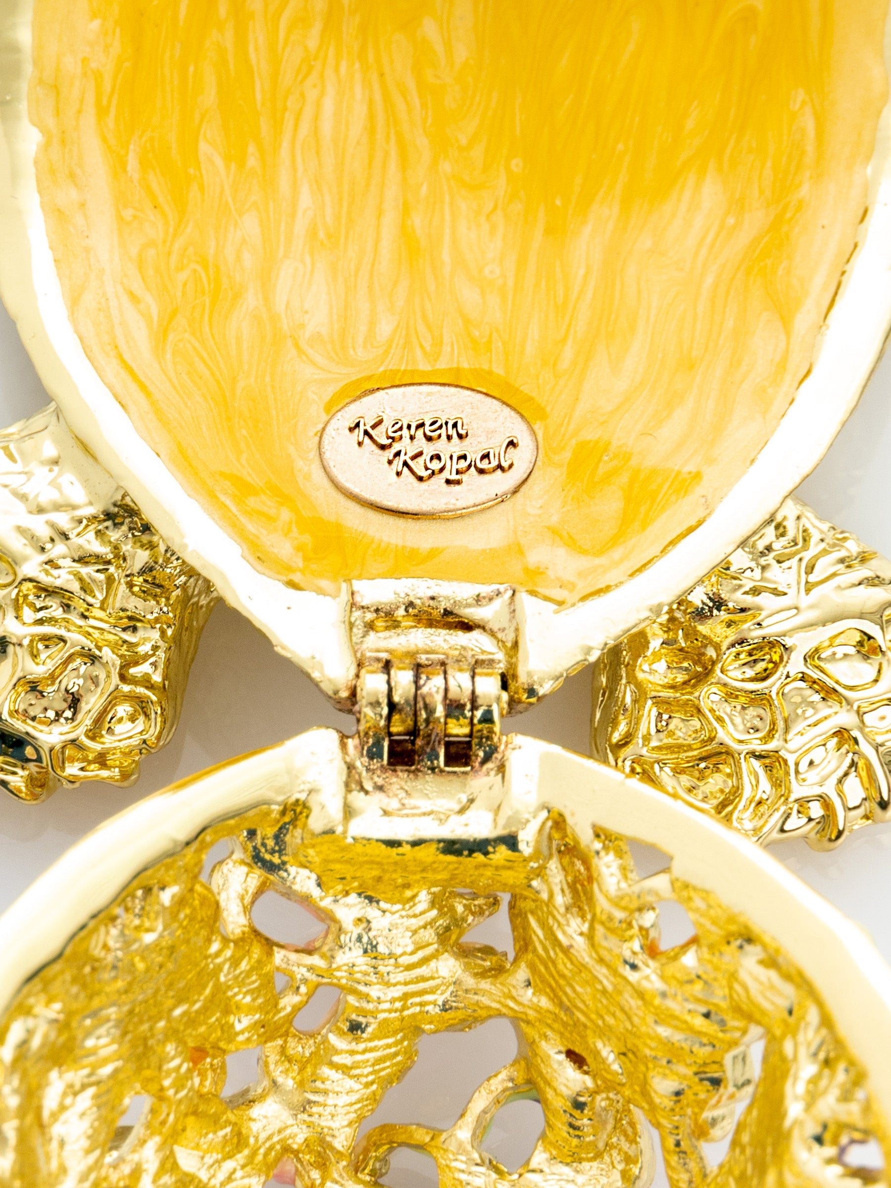 Keren Kopal Golden Turtle Decorated with butterflies