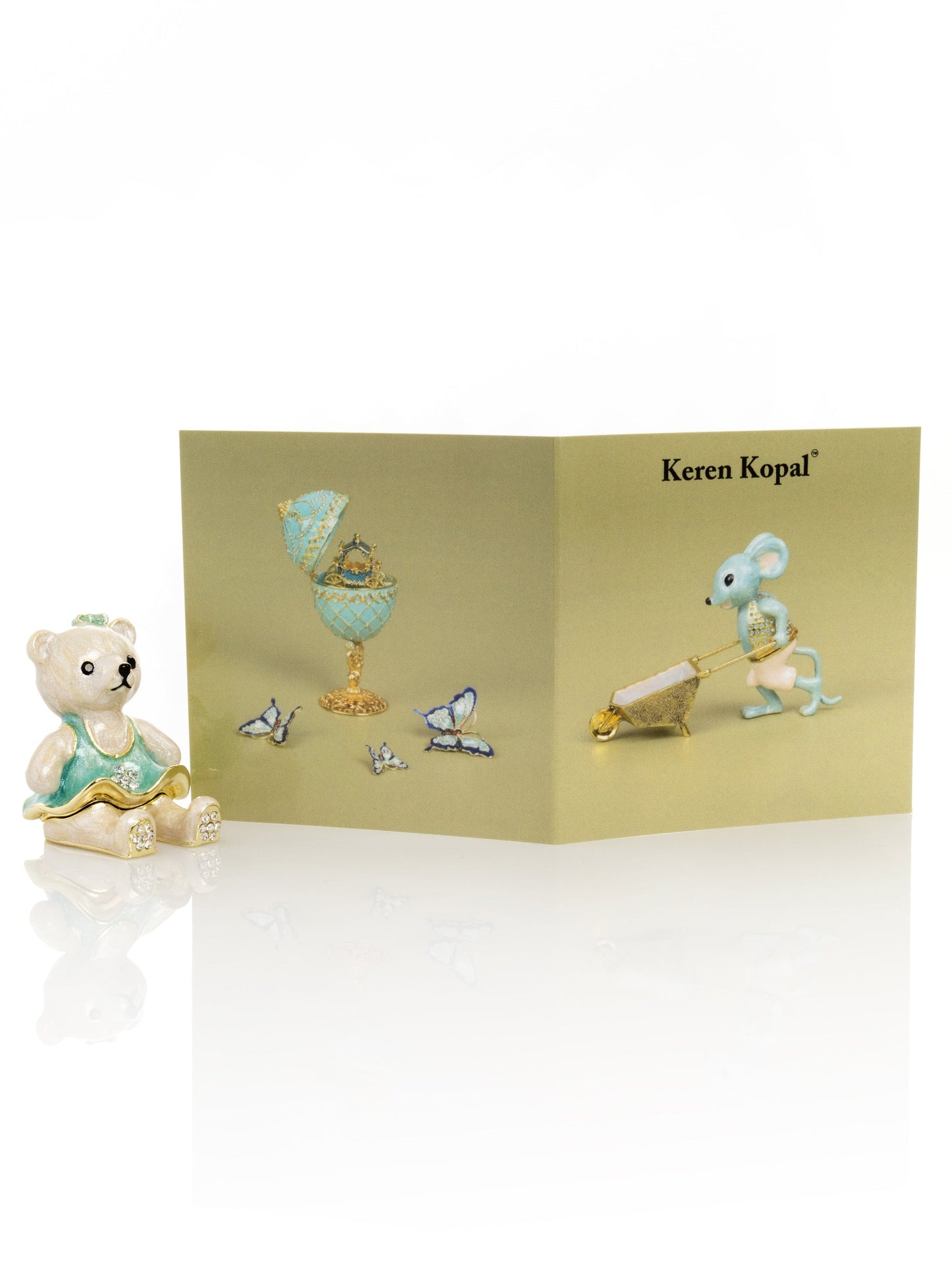 Keren Kopal Teddy Bear with Turquoise Dress