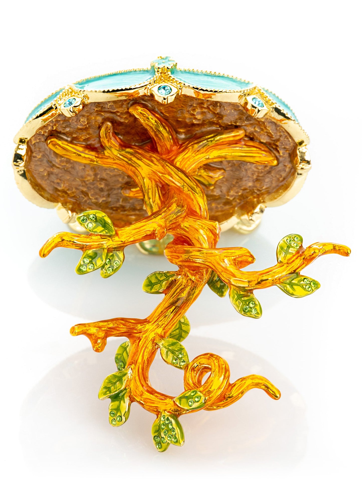 Keren Kopal Faberge Egg Pendant Necklaces Tree