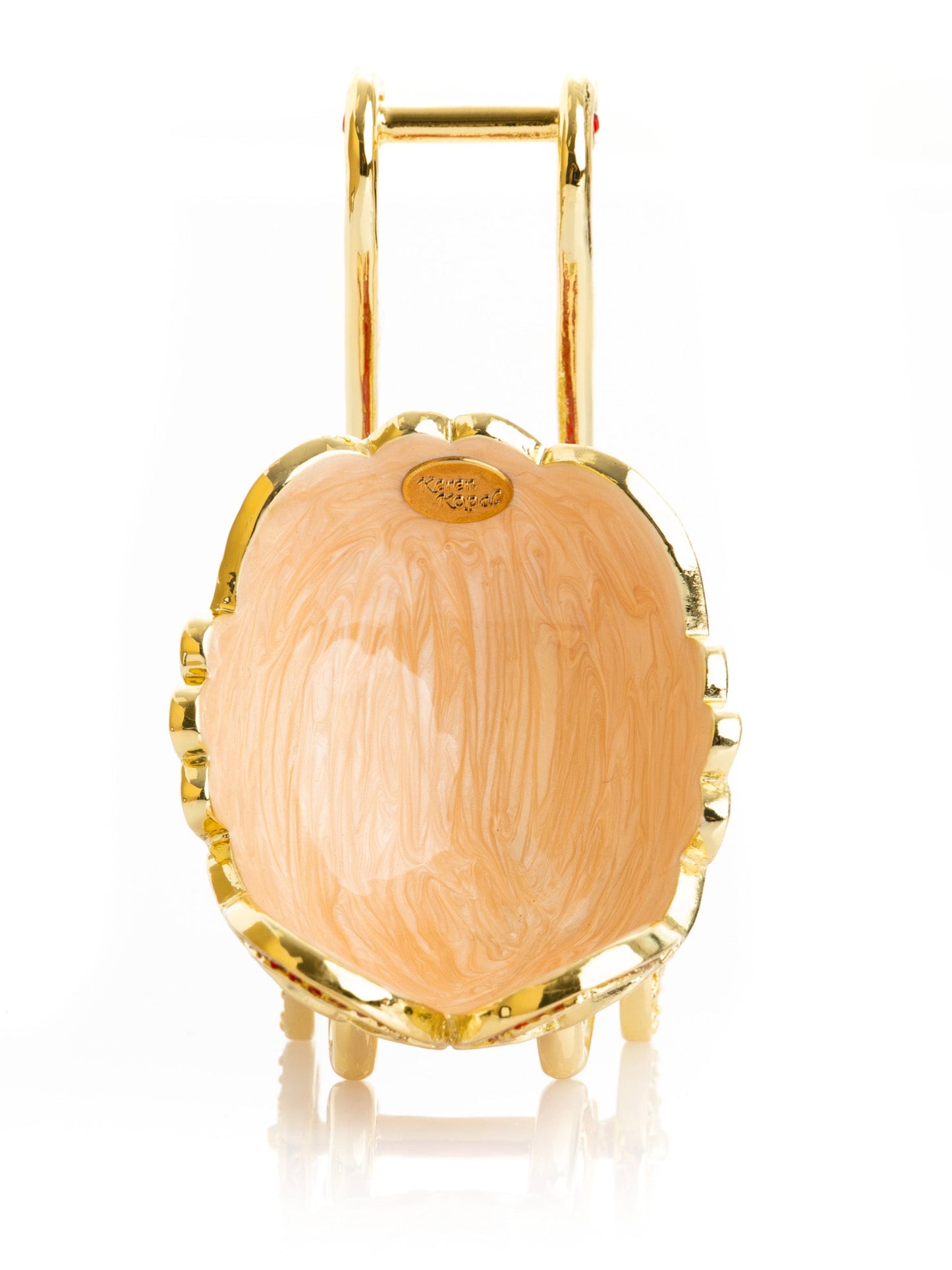 Keren Kopal Red vintage Baby Carriage Trinket Box stroller