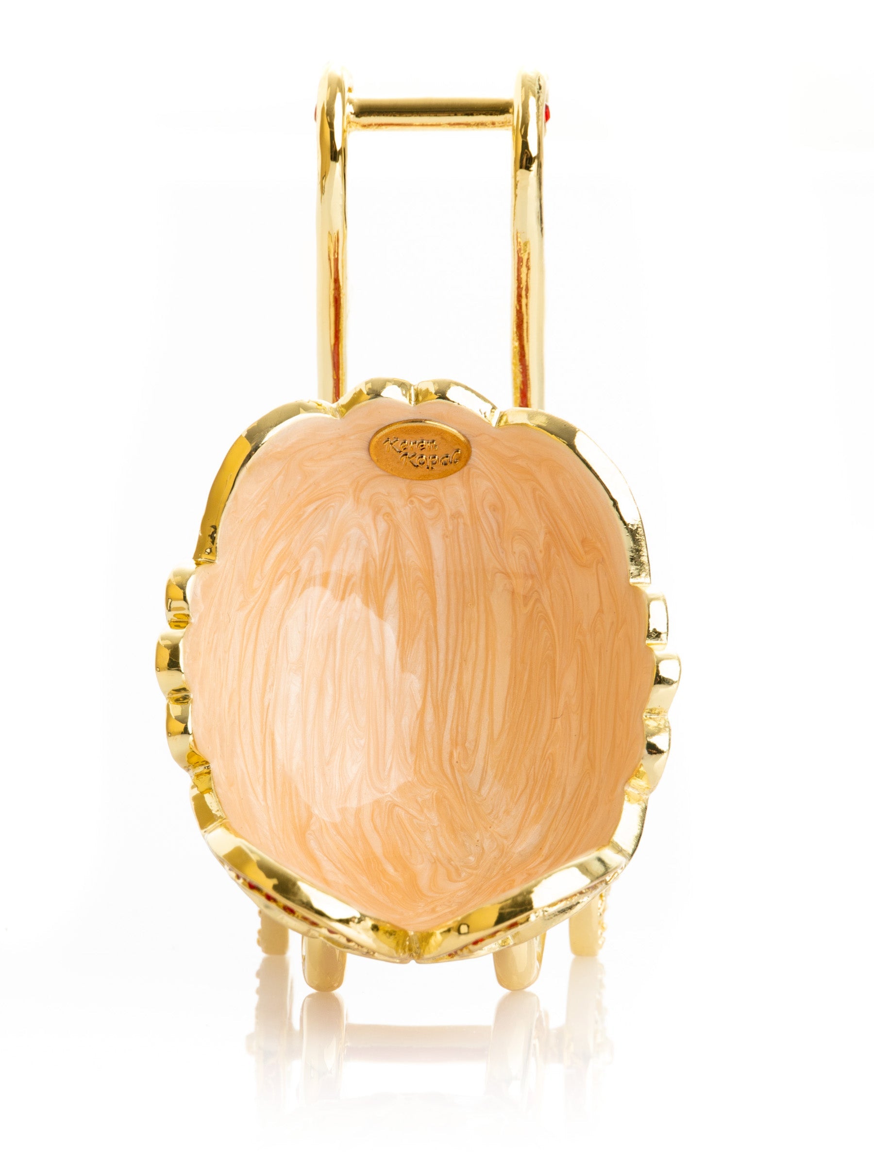 Keren Kopal Red vintage Baby Carriage Trinket Box stroller