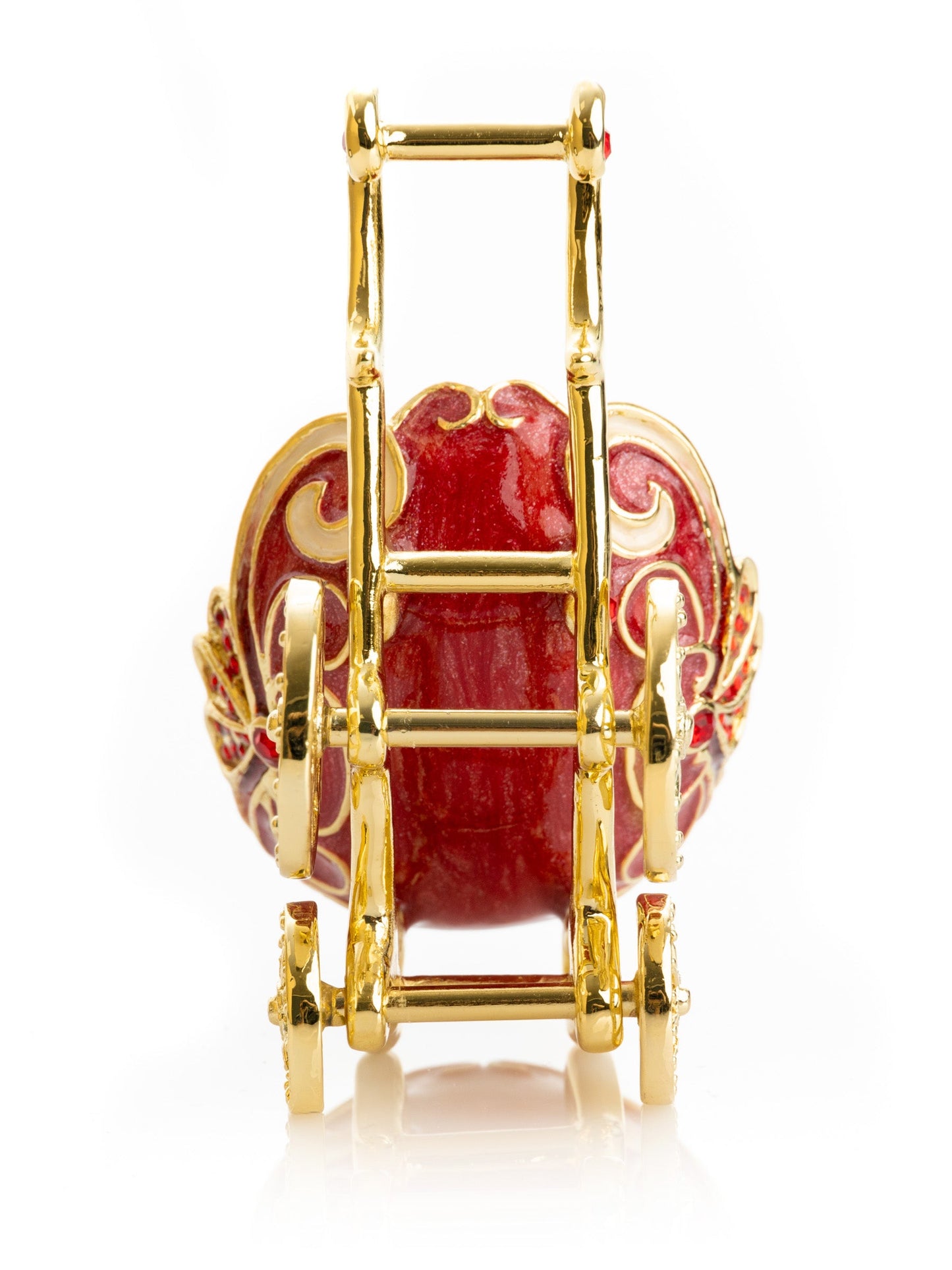 Keren Kopal Red vintage Baby Carriage Trinket Box stroller