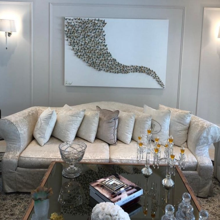 Keren Kopal River of Butterflies Wall Art White