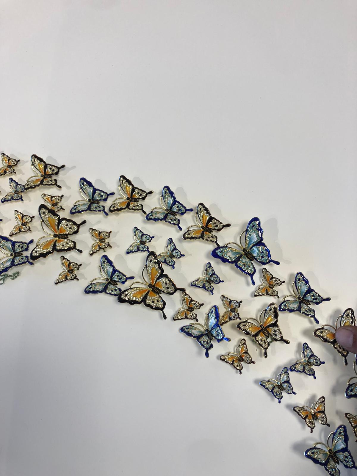 Keren Kopal River of Butterflies Wall Art White