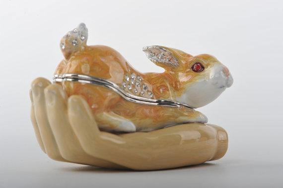 Keren Kopal Zodiac Rabbit Laying on Hand