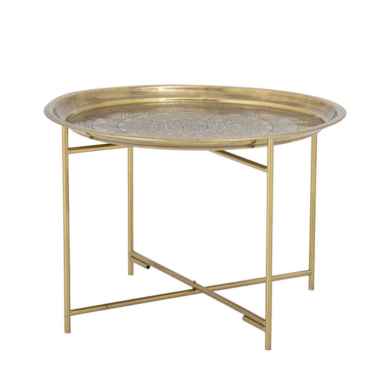 שולחן קפה הגשה מתכת זהב