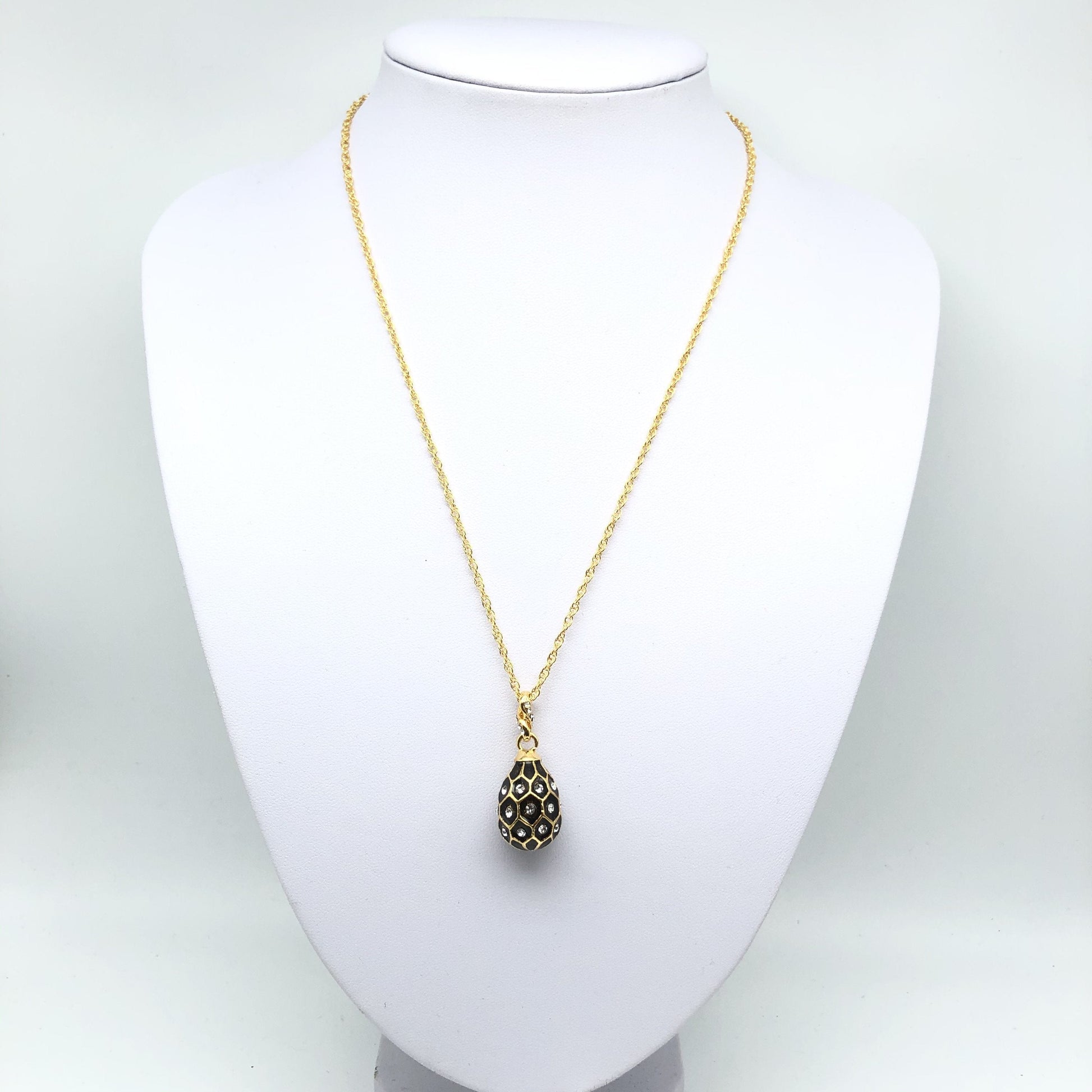 Keren Kopal Black Egg Pendant Gold Necklace
