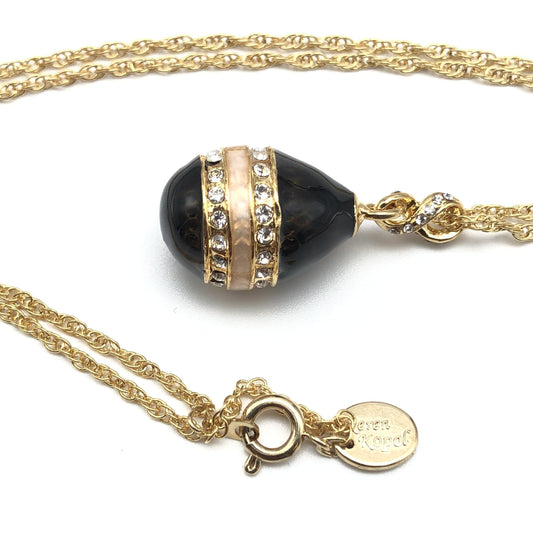 Black Egg Pendant Necklace - Exquisite Decor