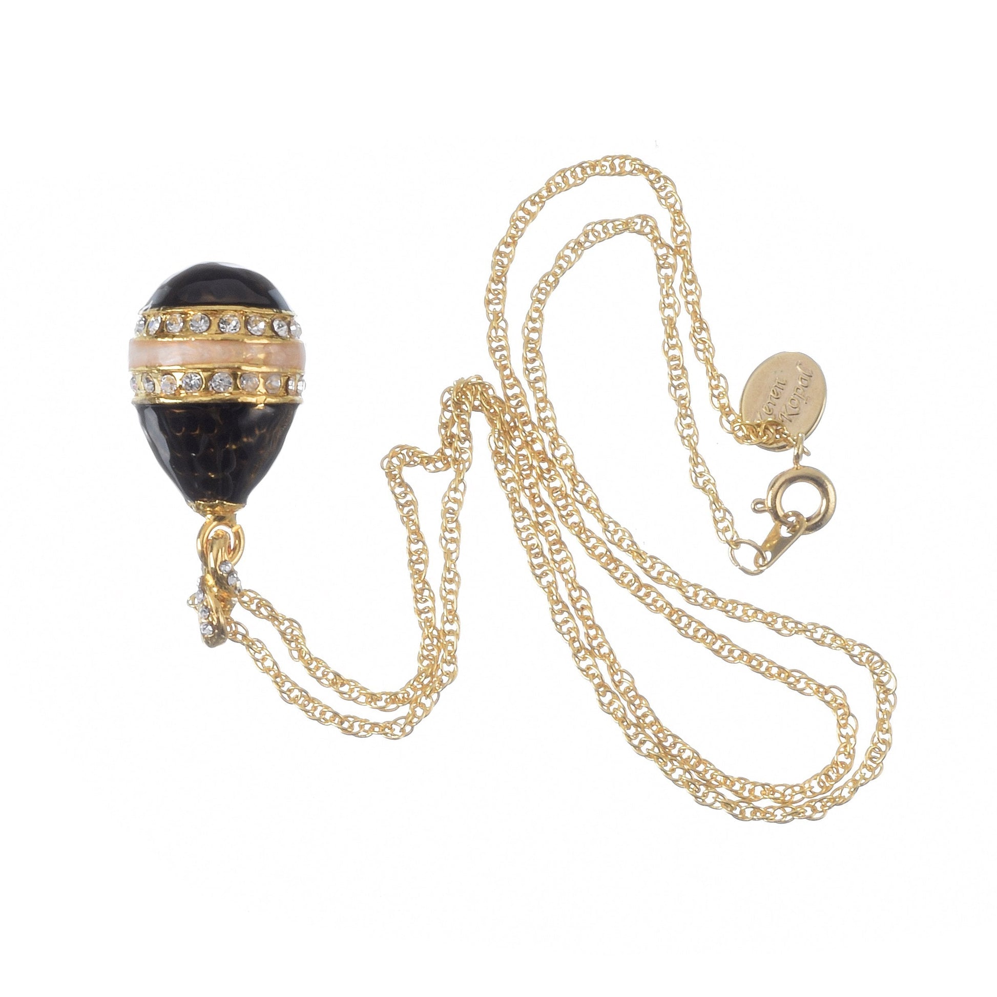 Keren Kopal Black Egg Pendant Necklace