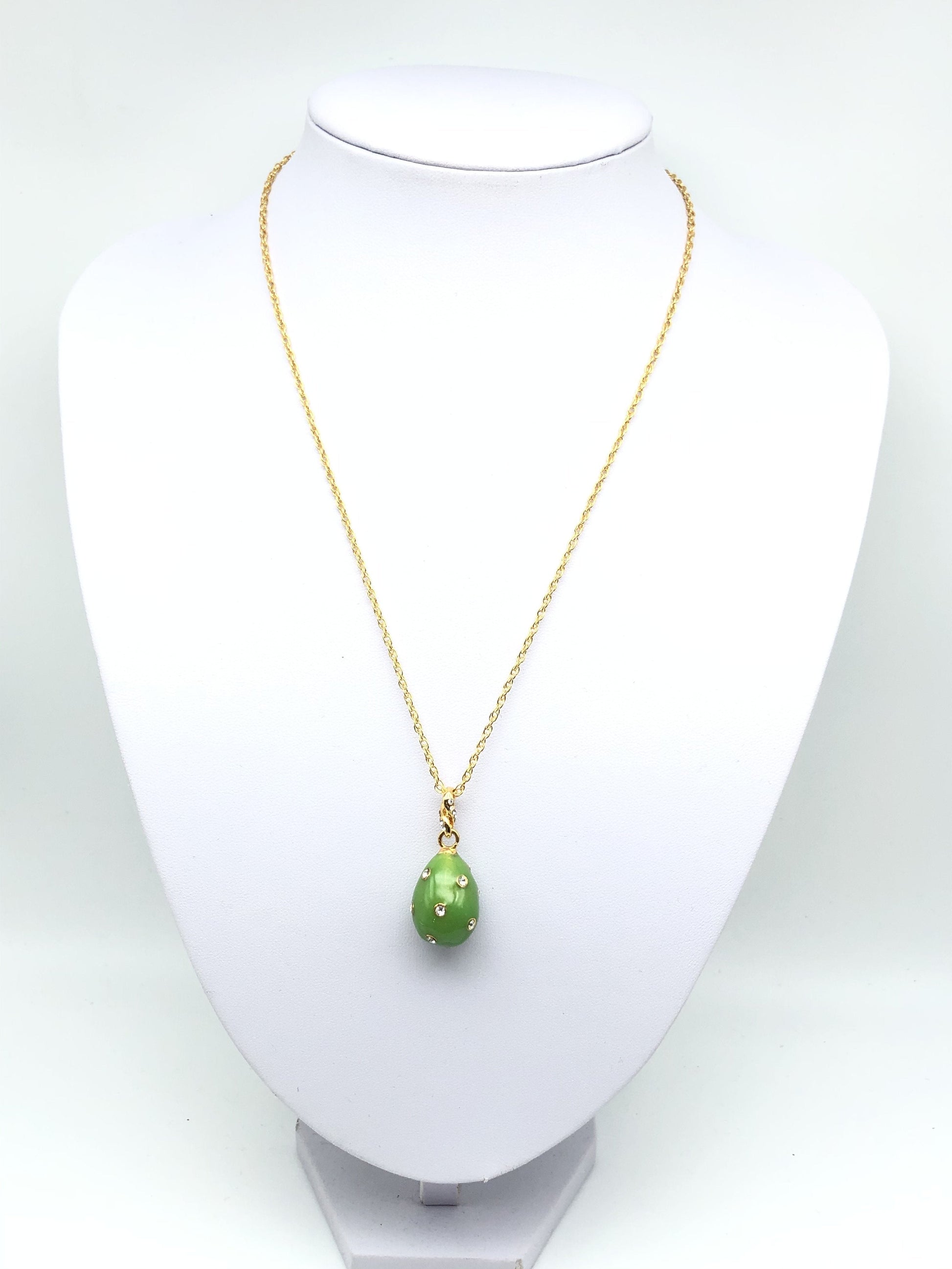 Keren Kopal Green Egg Pendant Gold Necklace