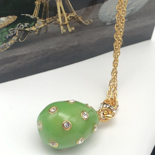 Keren Kopal Green Egg Pendant Gold Necklace
