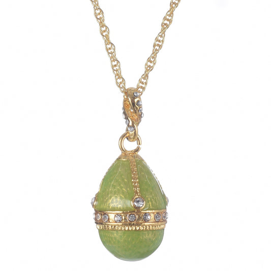 Green Egg Pendant Gold Necklace - Exquisite Decor