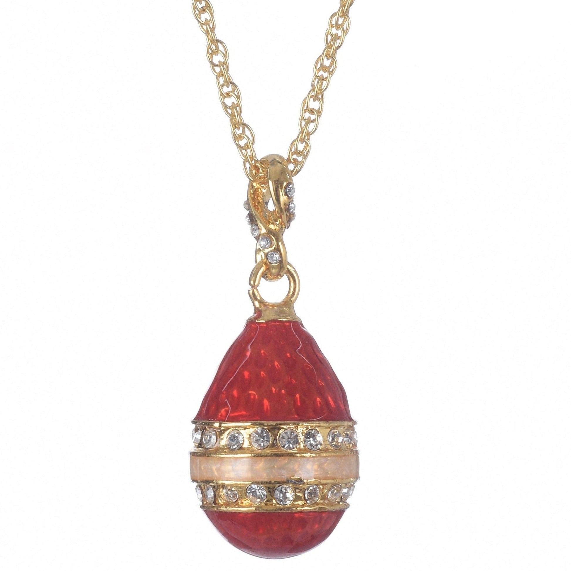 Red Egg Pendant Necklace - Exquisite Decor