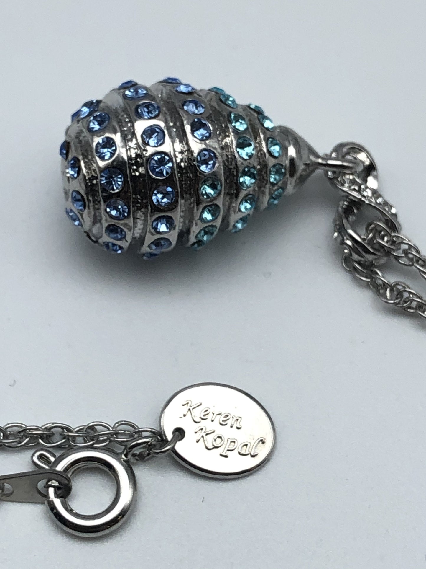 Keren Kopal Silver Egg Pendant Necklace