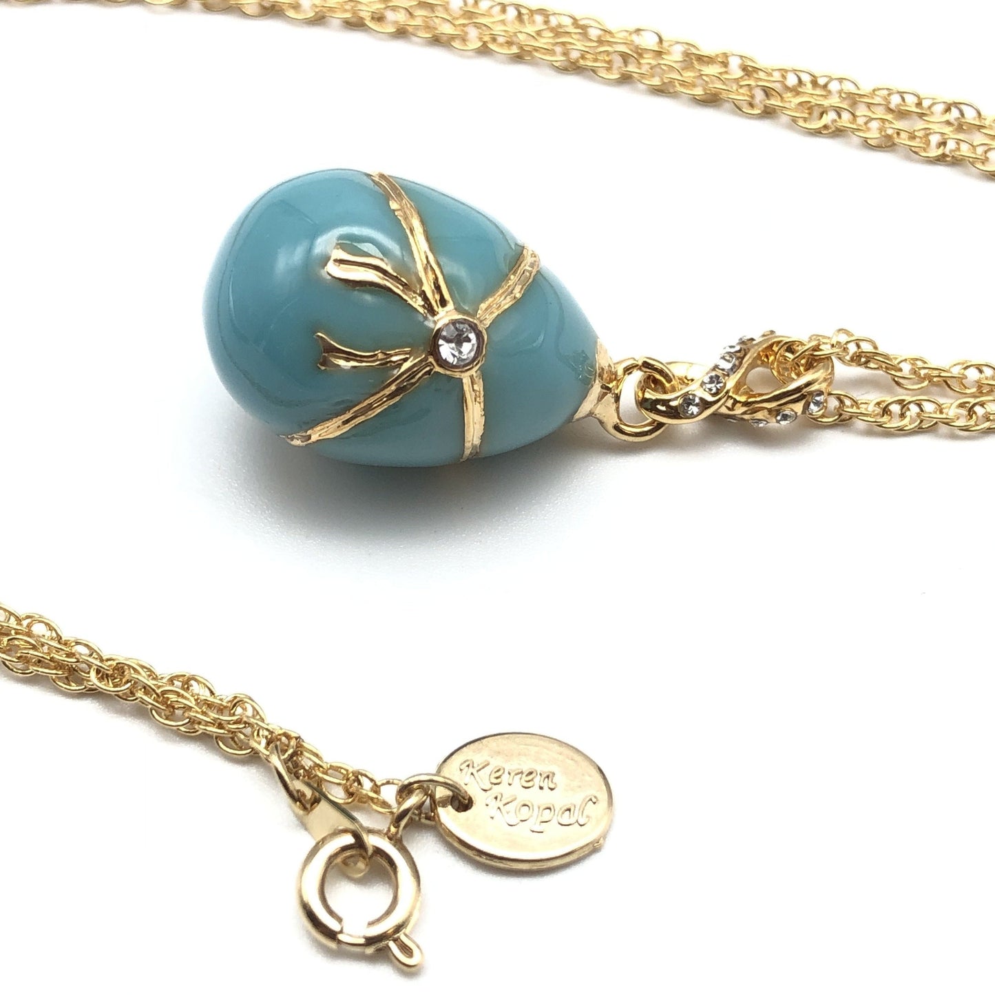 Keren Kopal Turquoise Egg Pendant Necklace