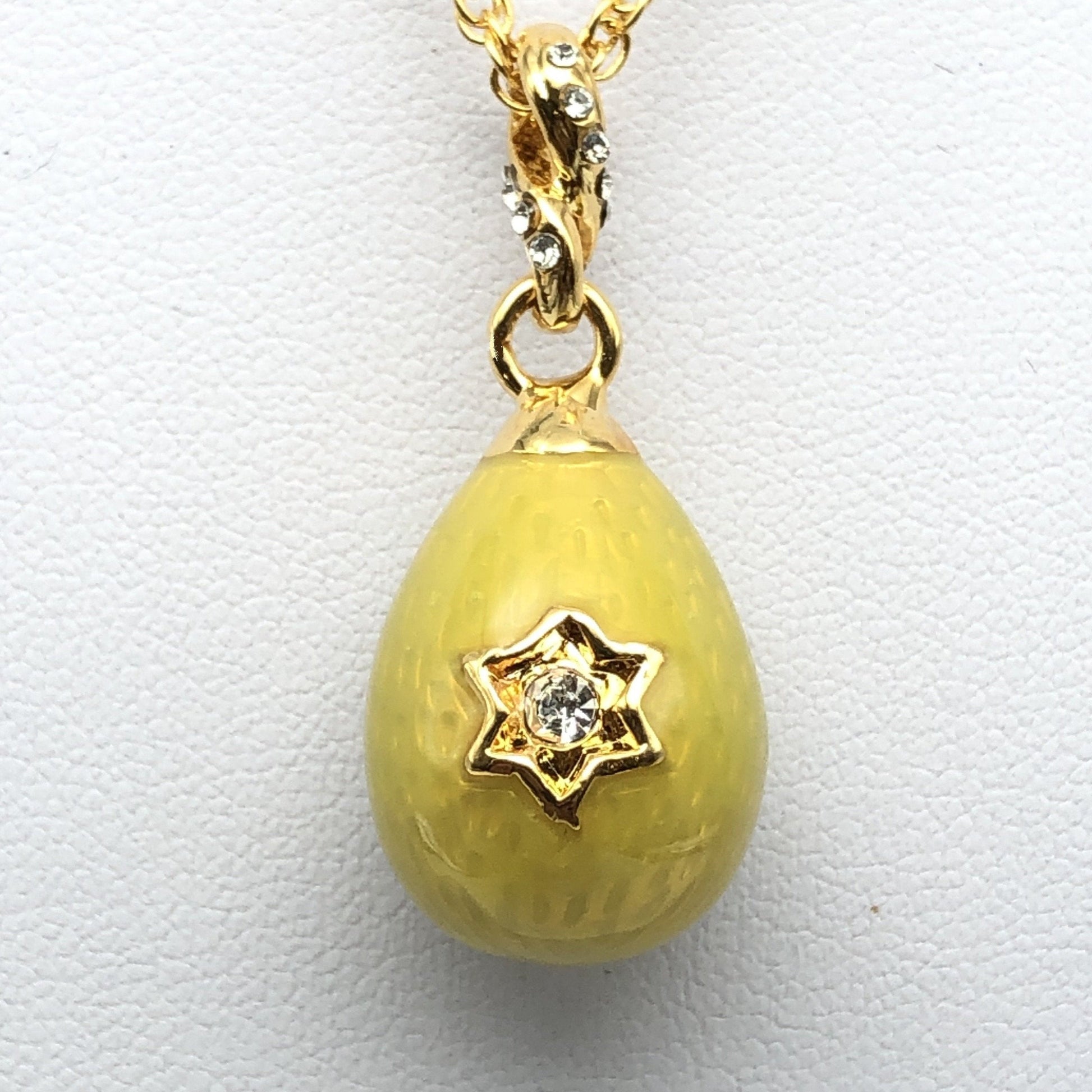 Keren Kopal Yellow Egg Star of David Pendant Gold Necklace