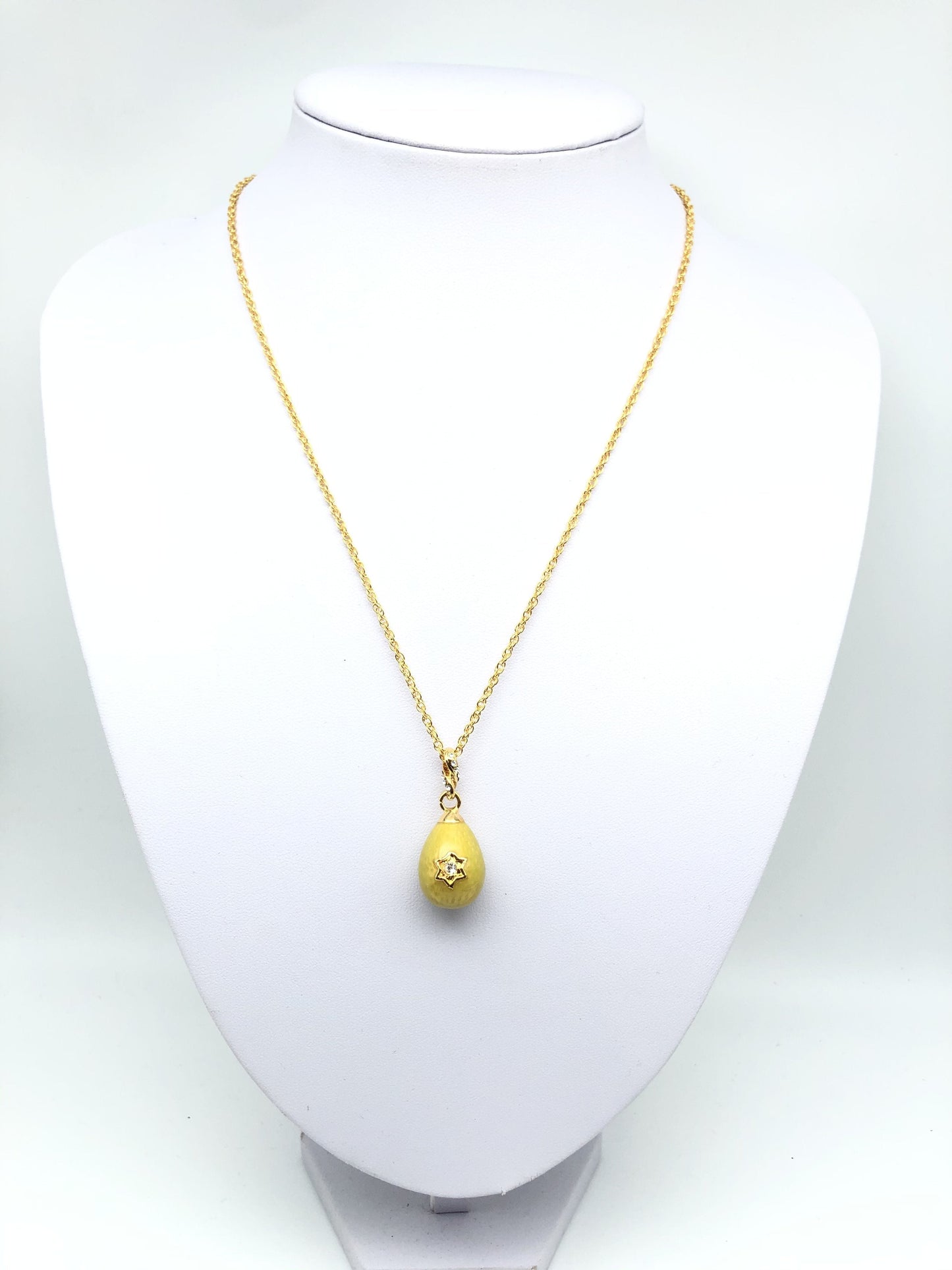 Keren Kopal Yellow Egg Star of David Pendant Gold Necklace