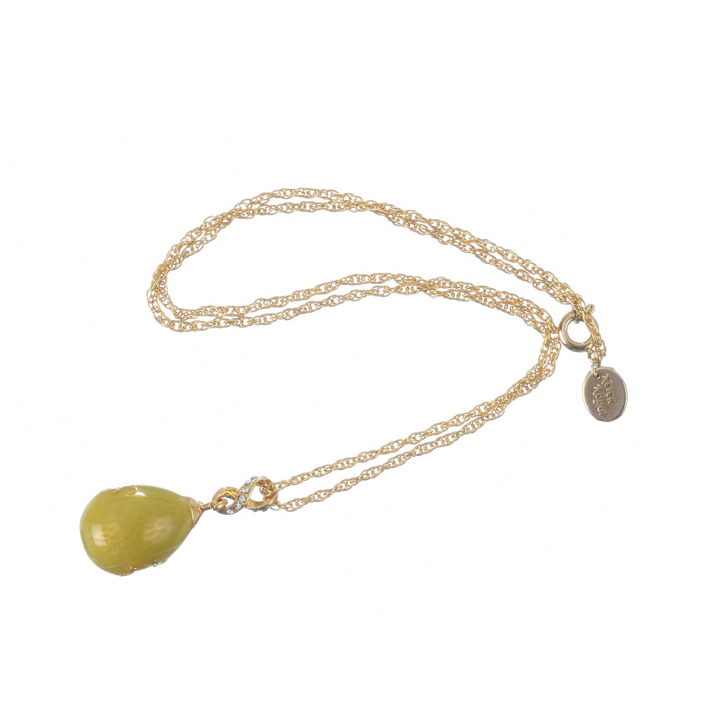 Keren Kopal Yellow Egg Star of David Pendant Gold Necklace