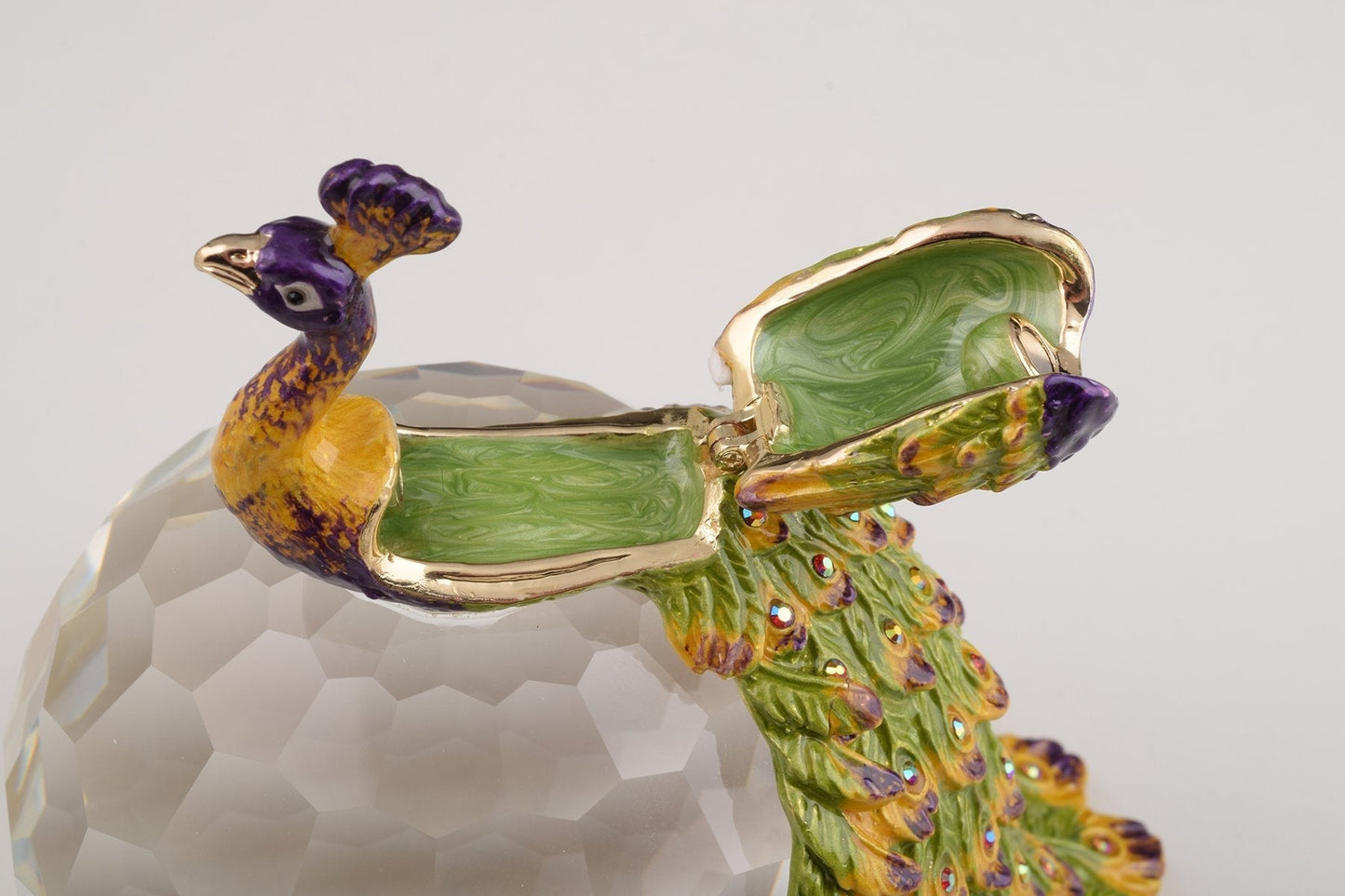 Keren Kopal Colorful Peacock on Crystal Ball
