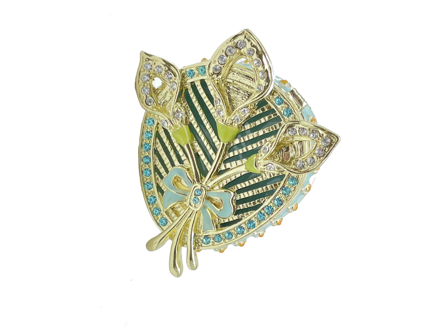 Keren Kopal Green turquoise Beautiful Decorated Trinket Box