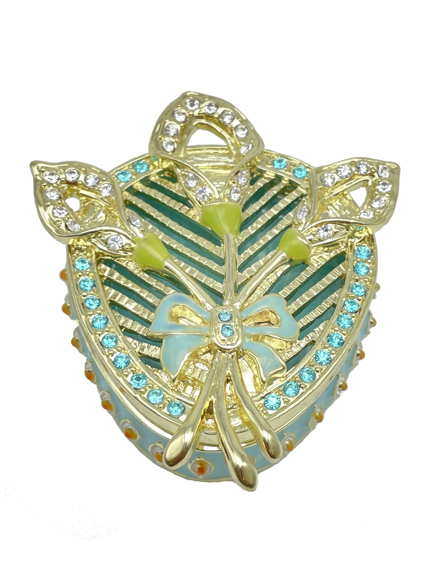 Keren Kopal Green turquoise Beautiful Decorated Trinket Box