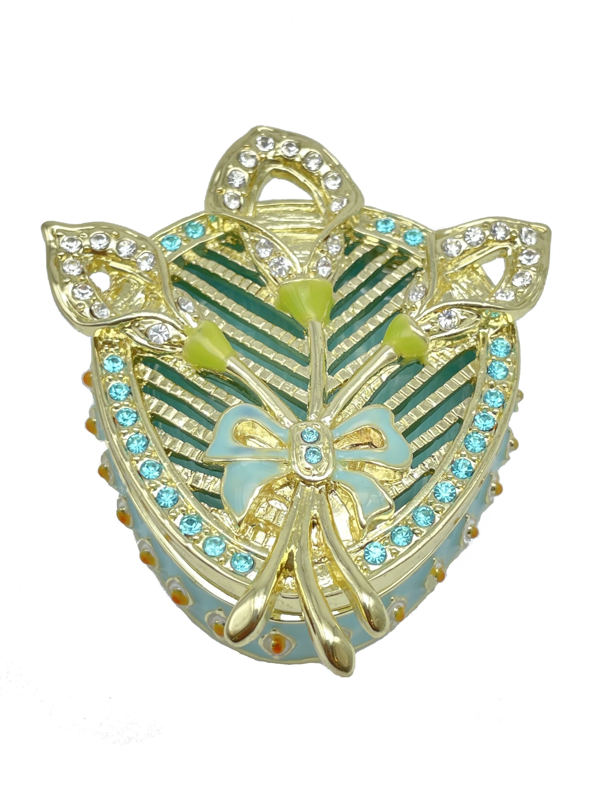 Keren Kopal Green turquoise Beautiful Decorated Trinket Box