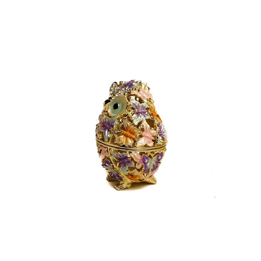 Keren Kopal Golden Owl Decorated with Butterflies