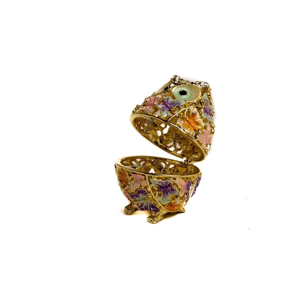Keren Kopal Golden Owl Decorated with Butterflies