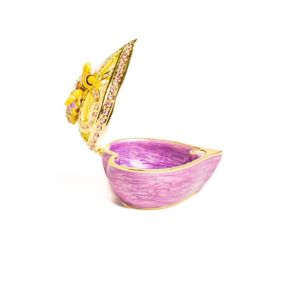 Keren Kopal Golden Purple Heart Decorative Box