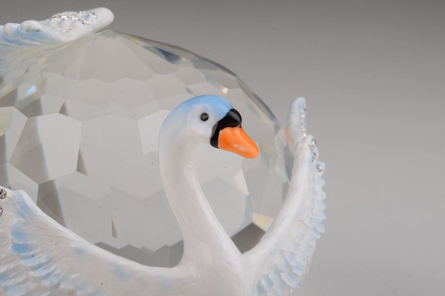 Keren Kopal Two White Swans on Crystal Ball