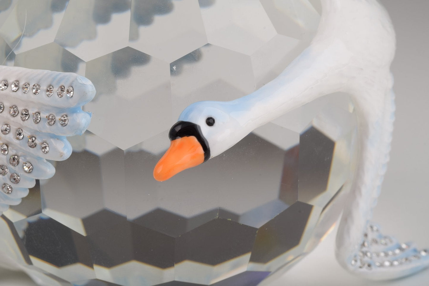 Keren Kopal Two White Swans on Crystal Ball
