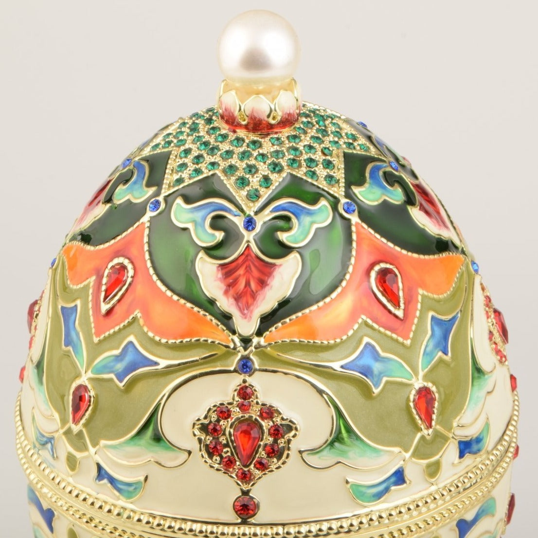 Colorful Russian Egg Trinket Box