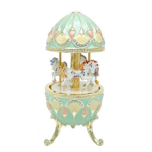 Faberge Egg  with Music Royal Horses Carousel