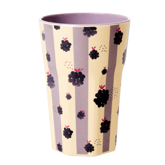 Tall MELAMINE CUP WITH Blackberry Beauty Print