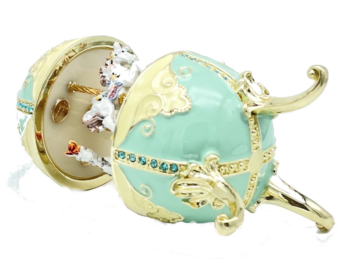 Faberge Egg with Music Royal Horses Carousel