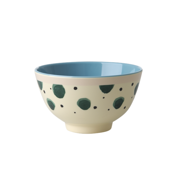 Rice DK | Two-Tone Melamine Bowl with Watercolor Splash Print
