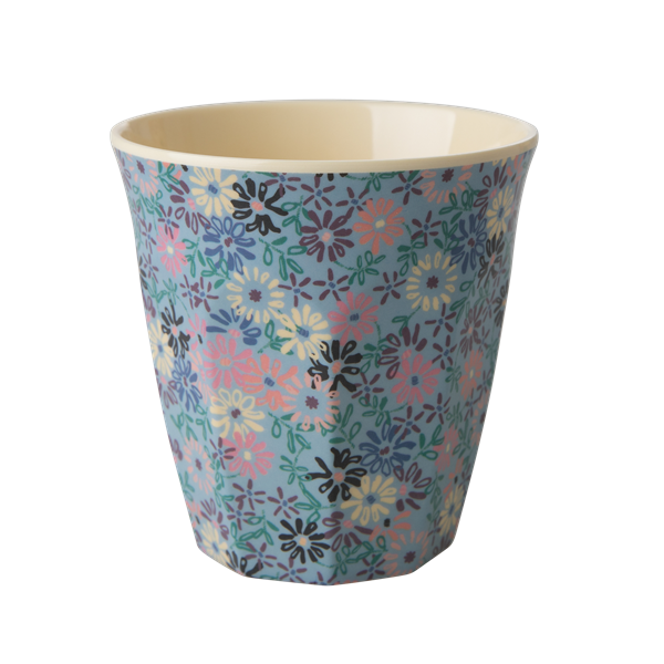 Rice DK | Melamine Cup Two Tone with Small Flower Print